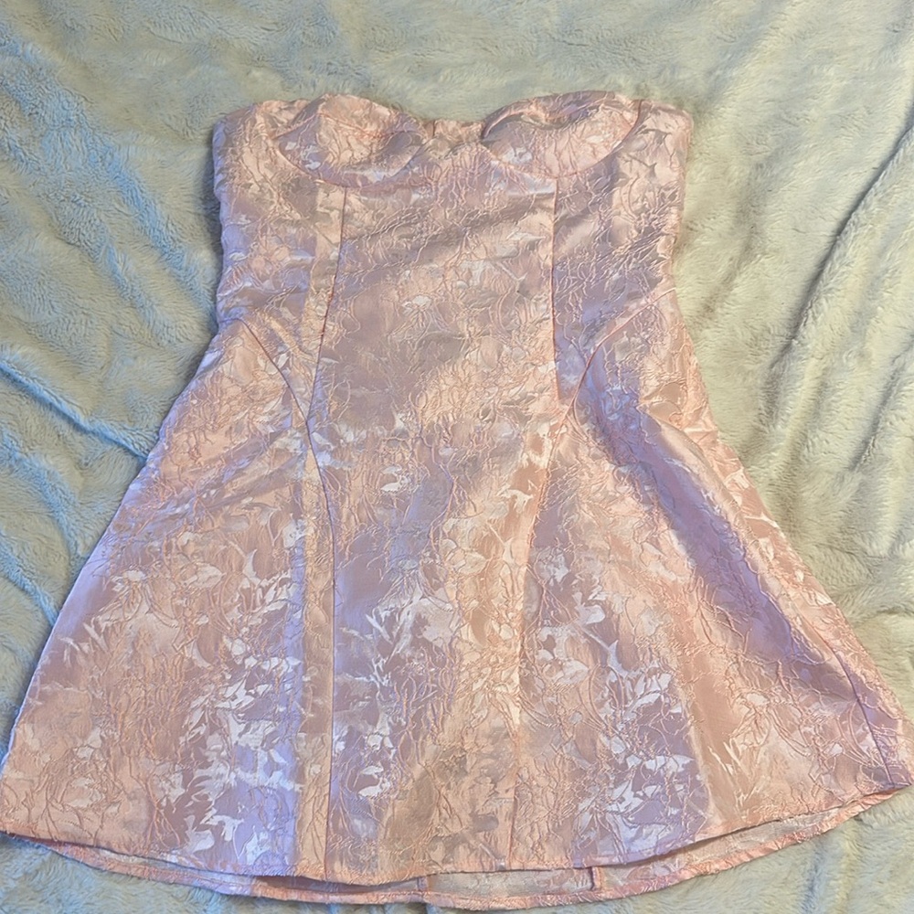 Peppermayo Pink Straplesss Mini Dress